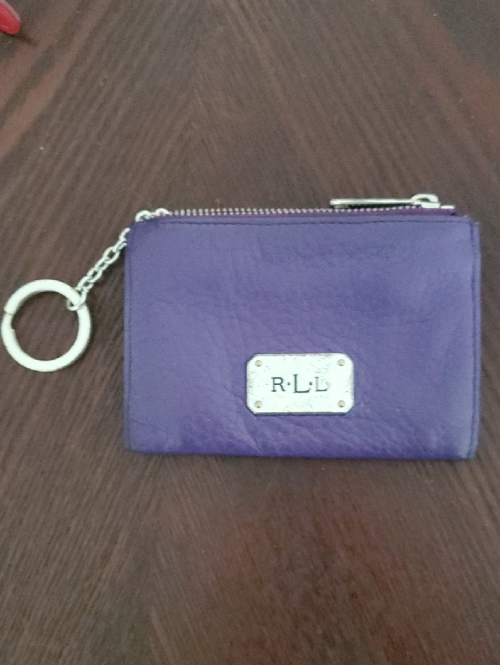 Black Coach Card Case Duo And Ralph Lauren Purple Leather Zip Key Pouch Vintage - Picture 4 of 8